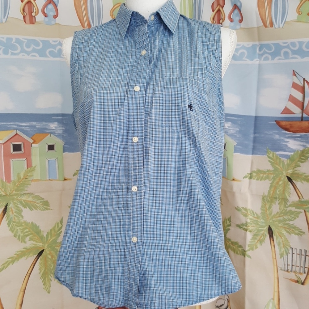 Ralph Lauren sleeveless blouse.